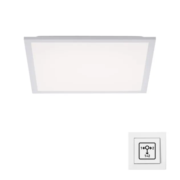 LED Panel, weiss, 45x45, Backlight, Memory Funktion, Serienschaltung