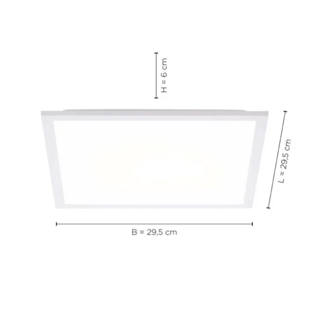 LED Panel, weiss, 29,5x29,5, 3000K warmweiss, Memory Funktion