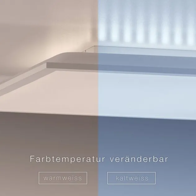 LED-Panel, weiß, 62x62cm, Backlight, dimmbar, Farbsteuerung