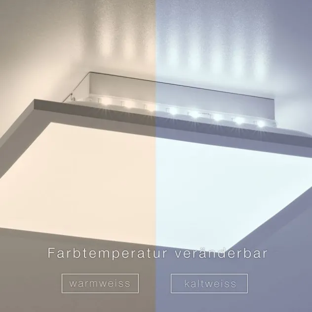 LED-Panel, weiß, 30x30cm, dimmbar, Backlight, Fernbedienung, Farbsteuerung