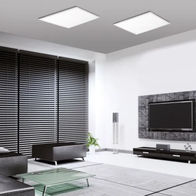 LED-Panel, weiß, 45x45cm, flach, blendfreies Licht, CCT, dimmbar