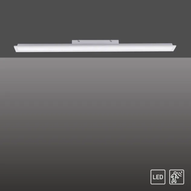 LED-Panel, weiß, 100x10cm, neutralweiß, Bewegungsmelder, rechteckig, modern