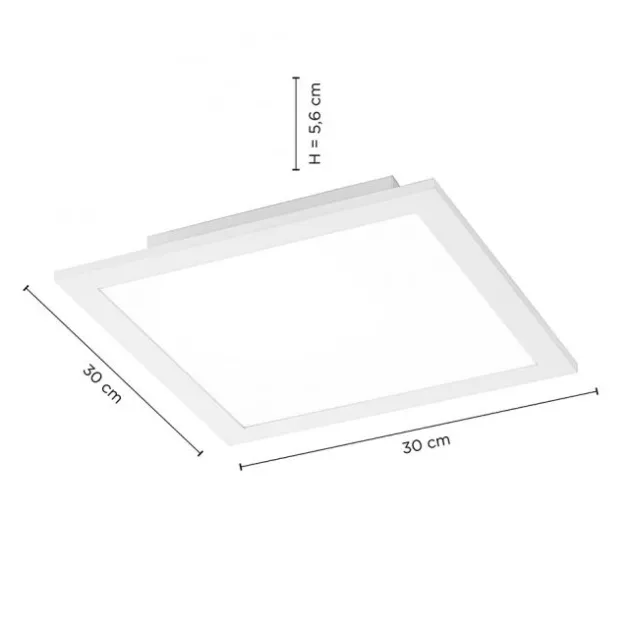 LED-Panel, weiß, 30x30cm, neutralweiß, flache Bauart, quadratisch