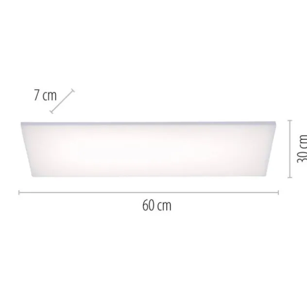 LED-Panel, weiß, 60x30cm, rahmenlos, Farbsteuerung, Dimmfunktion