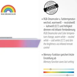 LED Panel, 100x25cm, RGB und CCT Steuerung, dimmbar