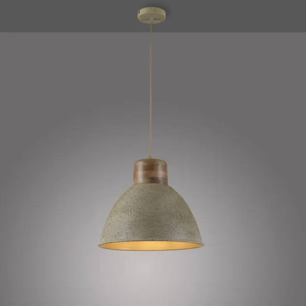 LED Pendellampe 1 flammig beige retro schwenkbar Industrie Style