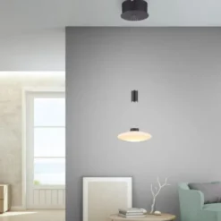 LED Pendellampe 1 flammig rund schwarz dimmbar höhenverstellbar