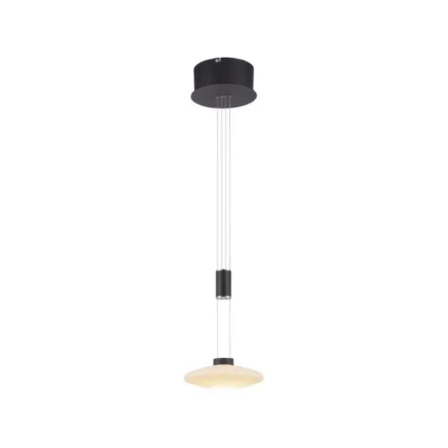 LED Pendellampe 1 flammig rund schwarz dimmbar höhenverstellbar