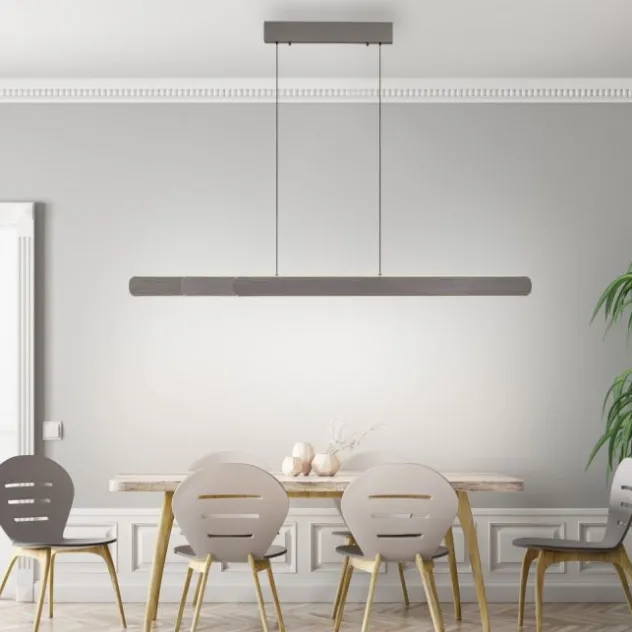 LED Pendelleuchte ADRIANA dunkel-metal-braun höhenverstellbar dimmbar