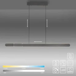 LED Pendelleuchte ADRIANA schwarz höhenverstellbar dimmbar CCT