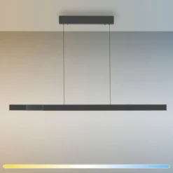 LED Pendelleuchte ADRIANA SQUARE, anthrazit, Dimmer, ausziehbar, warm- bis kaltweiß