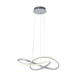 LED-Pendelleuchte, alufarben, dimmbar, höhenverstellbar