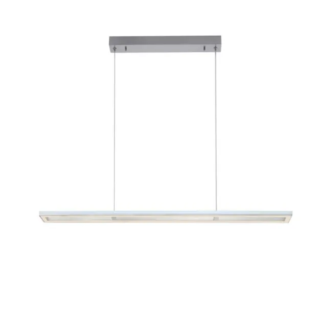 LED-Pendelleuchte, alufarben, Fernbedienung, RGB, CCT, Memory