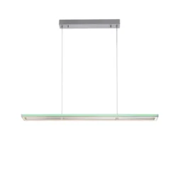 LED-Pendelleuchte, alufarben, Fernbedienung, RGB, CCT, Memory