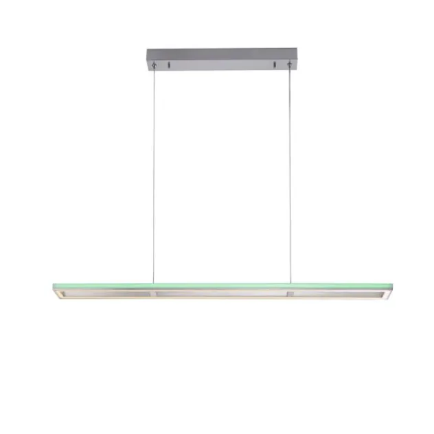 LED-Pendelleuchte, alufarben, Fernbedienung, RGB, CCT, Memory