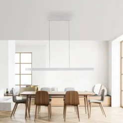 LED Pendelleuchte aluminium ADRIANA SQUARE, dimmer, ausziehbar, warm- bis kaltweiß