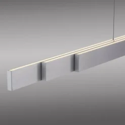 LED Pendelleuchte aluminium ADRIANA SQUARE, dimmer, ausziehbar, warm- bis kaltweiß