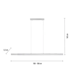 LED-Pendelleuchte, aluminium, höhenverstellbar, ausziehbar