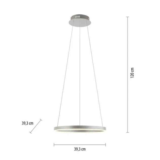 LED Pendelleuchte aluminium rund Ø40cm dimmbar Switchmo warmweiß