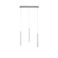 LED-Pendelleuchte Alu silber warmweiß, IP20, Innenleuchte