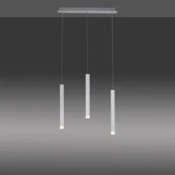 LED-Pendelleuchte Alu silber warmweiß, IP20, Innenleuchte