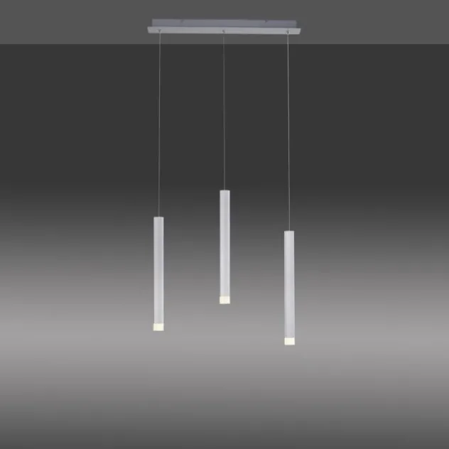 LED-Pendelleuchte Alu silber warmweiß, IP20, Innenleuchte