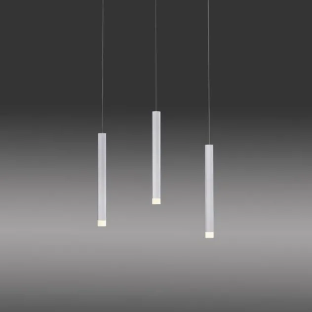 LED-Pendelleuchte Alu silber warmweiß, IP20, Innenleuchte