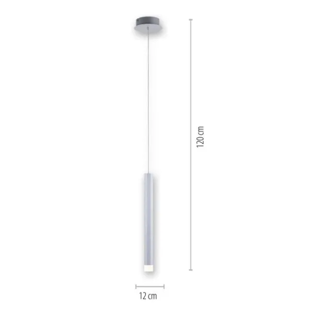 LED-Pendelleuchte Alu silber warmweiß, IP20, Innenleuchte
