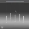 LED-Pendelleuchte Alu silber warmweiß, IP20, Innenleuchte