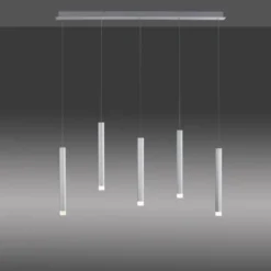 LED-Pendelleuchte Alu silber warmweiß, IP20, Innenleuchte