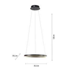 LED Pendelleuchte anthrazit rund Ø40cm dimmbar Switchmo warmweiß