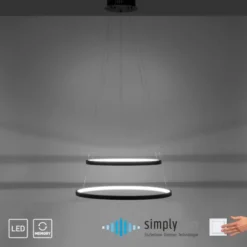 LED-Pendelleuchte anthrazit stufenlos dimmbar Memoryfunktion