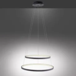 LED-Pendelleuchte anthrazit stufenlos dimmbar Memoryfunktion