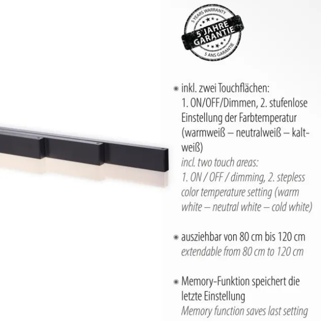 LED-Pendelleuchte, anthrazit, dimmbar, Innenleuchte, IP20,CCT