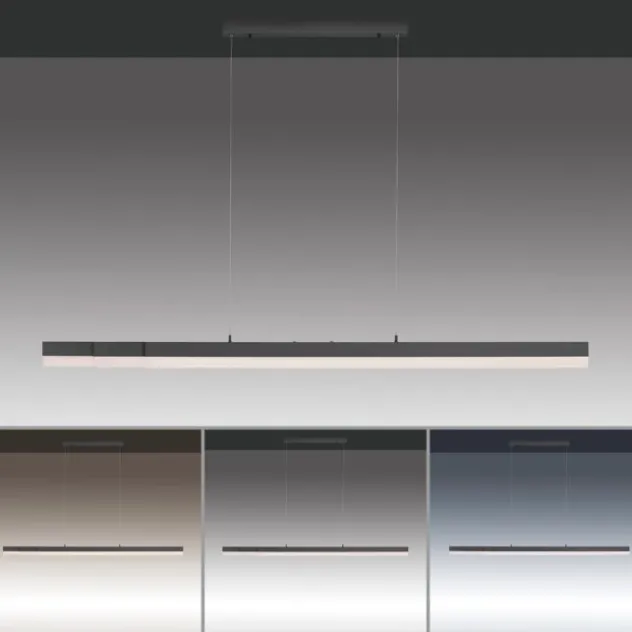 LED-Pendelleuchte, anthrazit, dimmbar, Innenleuchte, IP20,CCT