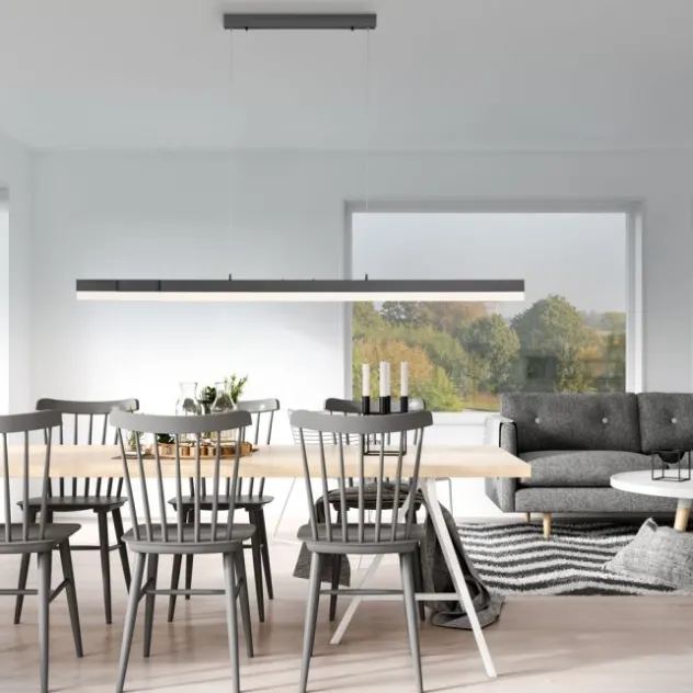 LED-Pendelleuchte, anthrazit, dimmbar, Innenleuchte, IP20,CCT