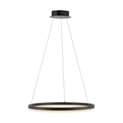 LED Pendelleuchte, anthrazit, runde Form, dimmbar, Memory Funktion, modern