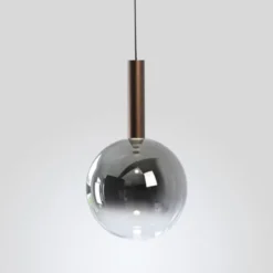 LED Pendelleuchte BOWL, braun, 1-flammig,dimmbar, höhenverstellbar