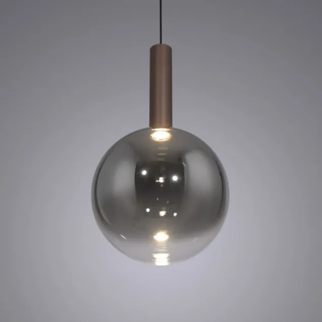 LED Pendelleuchte BOWL, braun, 1-flammig,dimmbar, höhenverstellbar