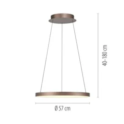 LED Pendelleuchte braun höhenverstellbar dimmbar Memoryfunktion