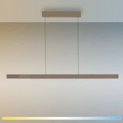 LED Pendelleuchte bronce ADRIANA SQUARE, Dimmer, ausziehbar, kalt- bis warmweiß