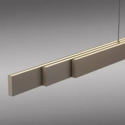 LED Pendelleuchte bronce ADRIANA SQUARE, Dimmer, ausziehbar, kalt- bis warmweiß