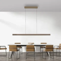 LED Pendelleuchte bronce ADRIANA SQUARE, Dimmer, ausziehbar, kalt- bis warmweiß