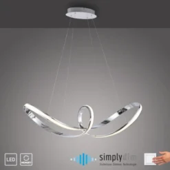LED Pendelleuchte chrom dimmbar per Simplydim Memoryfunktion