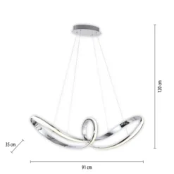 LED Pendelleuchte chrom dimmbar per Simplydim Memoryfunktion