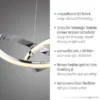 LED Pendelleuchte chrom dimmbar Memoryfunktion modern