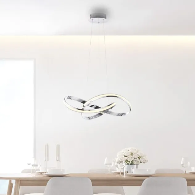 LED Pendelleuchte chrom dimmbar Memoryfunktion modern
