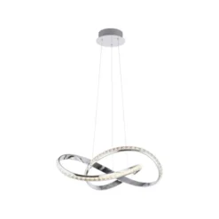 LED Pendelleuchte chrom mit kristall dimmbar per Simplydim Memoryfunktion