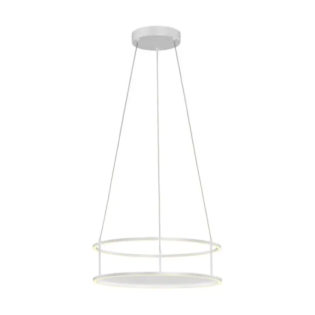 LED Pendelleuchte CONNI weiss, rund, Touchdimmer, höhenverstellbar