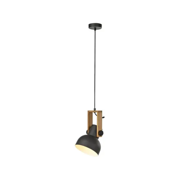 LED Pendelleuchte D=16cm 1 flammig Akazienholz höhenverstellbar